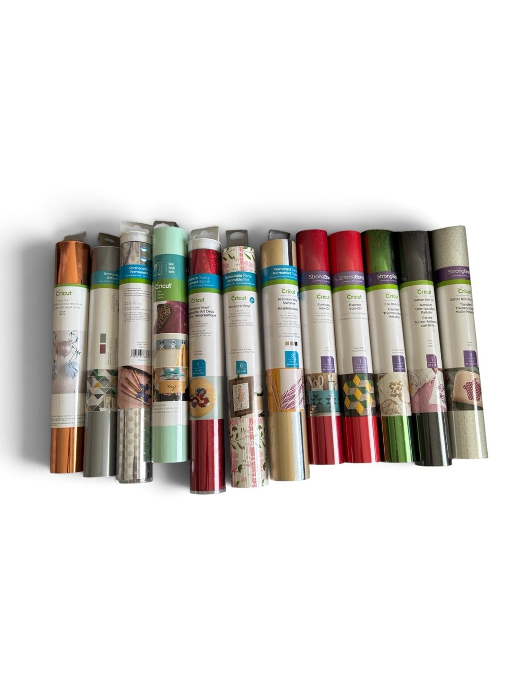 12 New Cricut Premium/Iron On/Strong Bond Vinyl Assorted Colors and Patterns